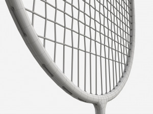 Badminton Racquets with Shuttlecock 3D 모델