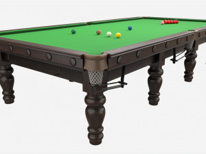 Billiard Snooker Table Full 01 3D Model