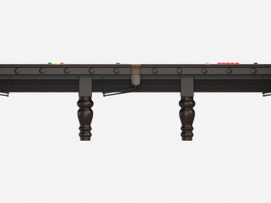 Billiard Snooker Table Full 01 3D Model