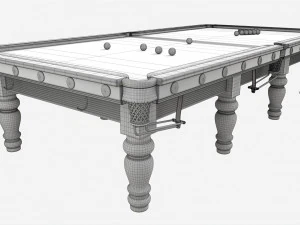 Billiard Snooker Table Full 01 3D Model