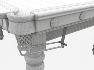 Billiard Snooker Table Full 01 3D Model