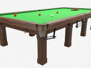 Billiard Snooker Table Full 02 3D Model