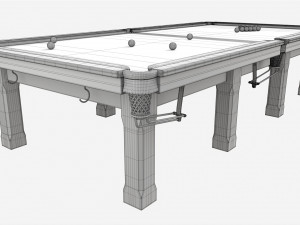 Billiard Snooker Table Full 02 Modello 3D