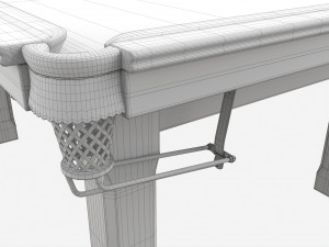 Billiard Snooker Table Full 02 Modello 3D