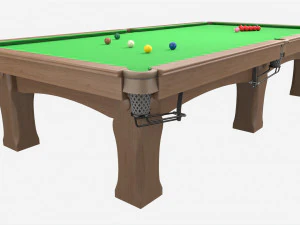 Billiard Snooker Table Full 03 3D Model