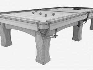 Billiard Snooker Table Full 03 3D Model