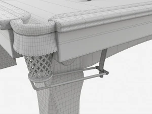 Billiard Snooker Table Full 03 3D Model