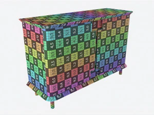 Cabinet Baker Bastille 3D Model