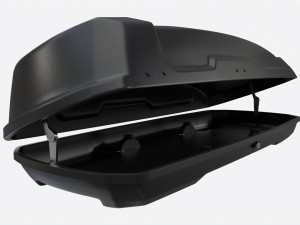 Car Cargo Roof Box Open Modelo 3D