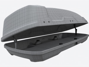 Car Cargo Roof Box Open Modelo 3D