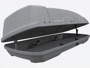 Caixa de teto de carga de carro aberta Modelo 3D