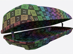 Car Cargo Roof Box Open Modelo 3D