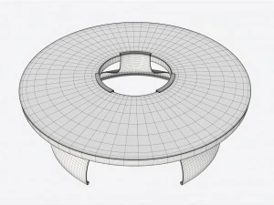 Cocktail Table Baker Discus 3D Model