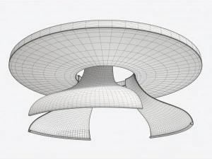 Cocktail Table Baker Discus 3D Model