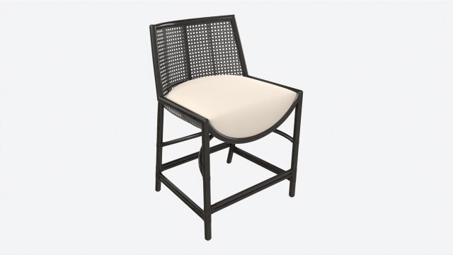 Counter Stool Baker Taru Model 3D .c4d .max .obj .3ds .fbx .stl .blend 
