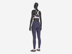 Female Mannequin in Sport Clothes Modello 3D