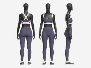 Female Mannequin in Sport Clothes Modello 3D
