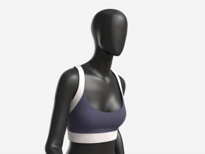 Female Mannequin in Sport Clothes in Action 3D Model