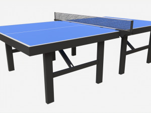 Indoor Table Tennis Table ITTF 3D-Modell