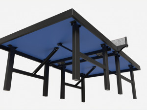 Indoor Table Tennis Table ITTF 3D-Modell