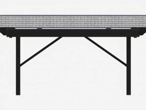 Indoor Table Tennis Table ITTF 3D Model