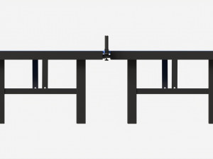 Indoor Table Tennis Table ITTF 3D-Modell