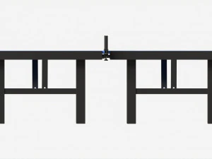 Indoor Table Tennis Table ITTF 3D Model