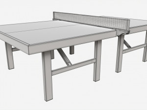 Indoor Table Tennis Table ITTF 3D-Modell