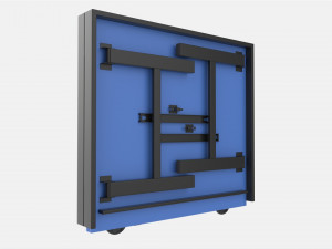 Indoor Table Tennis Table ITTF Folded 3D 모델