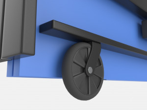 Indoor Table Tennis Table ITTF Folded 3D 모델