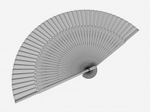 Japanese Bamboo Folding Hand Fan Modèle 3D