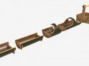 Japanese Bamboo Fruit and Snack Tray 3D Model