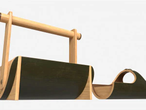 Japanese Bamboo Fruit and Snack Tray 3D Model