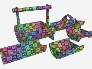 Japanese Bamboo Fruit and Snack Tray 3D मॉडल