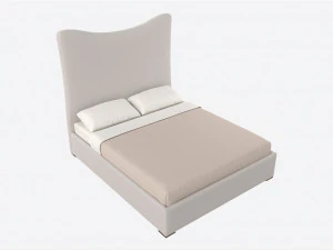 킹 베드 베이커 지젤 3D 모델