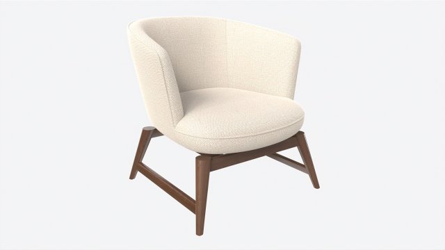 Lounge Chair Baker Coupe Model 3D .c4d .max .obj .3ds .fbx .stl .blend 