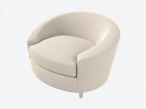 Lounge Chair Baker Ellipse 3D Model
