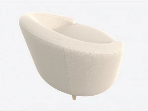 Lounge Chair Baker Ellipse 3D Model