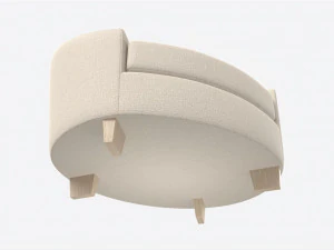 Lounge Chair Baker Ellipse 3D Model