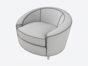 Lounge Chair Baker Ellipse 3D मॉडल