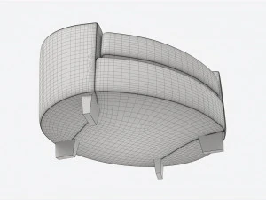 Lounge Chair Baker Ellipse 3D Model