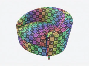 Lounge Chair Baker Ellipse 3D Model