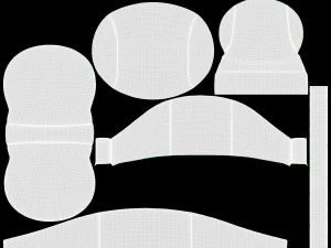 Lounge Chair Baker Ellipse 3D Model