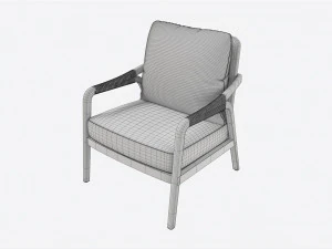 Lounge Chair Baker Knot 3D Model
