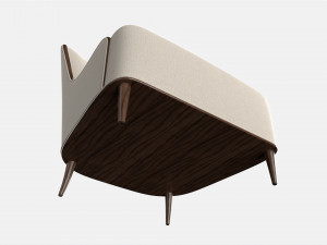 Lounge Chair Baker Marino Model 3D