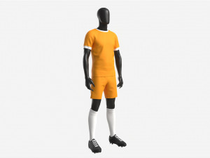 Male Manequin in Soccer Uniform 3D Model