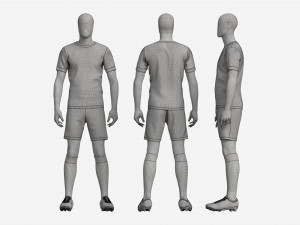 Male Manequin in Soccer Uniform 3D Model
