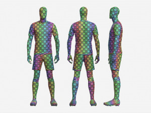 Male Manequin in Soccer Uniform 3D Model