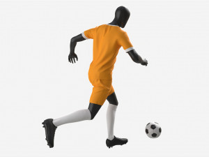 Male Manequin in Soccer Uniform in Action 01 3D Модель