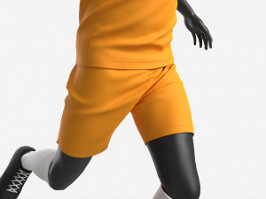Male Manequin in Soccer Uniform in Action 01 3D Модель